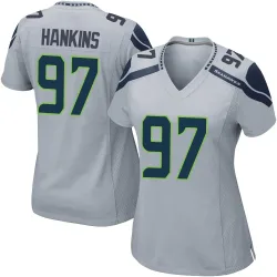 Johnathan Hankins Seattle Seahawks Game Women's Alternate Jersey (Gray)