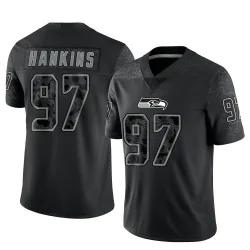 Johnathan Hankins Seattle Seahawks Limited Men's Reflective Jersey (Black)