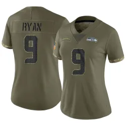 Jon Ryan Seattle Seahawks Limited Women's 2022 Salute To Service Jersey (Olive)