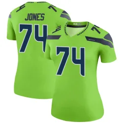Josh Jones Seattle Seahawks Legend Women's Color Rush Neon Jersey (Green)