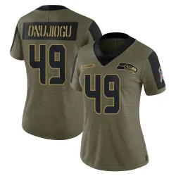 Joshua Onujiogu Seattle Seahawks Limited Women's 2021 Salute To Service Jersey (Olive)