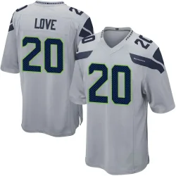 Julian Love Seattle Seahawks Game Men's Alternate Jersey (Gray)