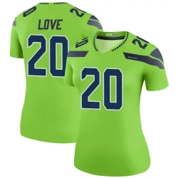 Julian Love Seattle Seahawks Legend Women's Color Rush Neon Jersey (Green)