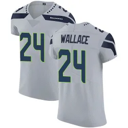 K'Von Wallace Seattle Seahawks Elite Men's Alternate Vapor Untouchable Jersey (Gray)