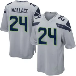K'Von Wallace Seattle Seahawks Game Men's Alternate Jersey (Gray)