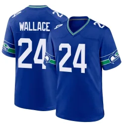 K'Von Wallace Seattle Seahawks Game Men's Throwback Jersey (Royal)