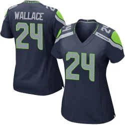 K'Von Wallace Seattle Seahawks Game Women's Team Color Jersey (Navy)