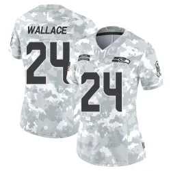 K'Von Wallace Seattle Seahawks Limited Women's 2024 Salute to Service Jersey (Arctic Camo)
