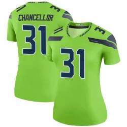Kam Chancellor Seattle Seahawks Legend Women's Color Rush Neon Jersey (Green)