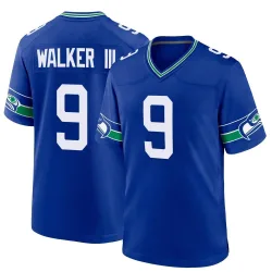 Kenneth Walker III Seattle Seahawks Game Men's Throwback Jersey (Royal)