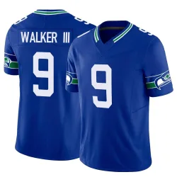 Kenneth Walker III Seattle Seahawks Limited Men's Throwback Vapor F.U.S.E. Jersey (Royal)