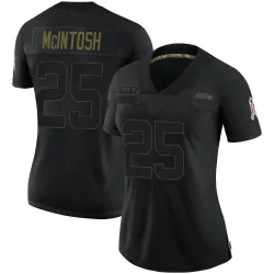 Kenny McIntosh Seattle Seahawks Limited Women's 2020 Salute To Service Jersey (Black)