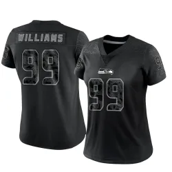 Leonard Williams Seattle Seahawks Limited Women's Reflective Jersey (Black)