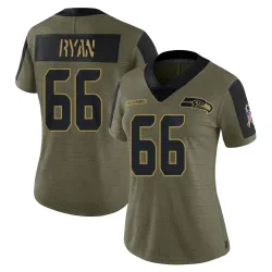 Liam Ryan Seattle Seahawks Limited Women's 2021 Salute To Service Jersey (Olive)