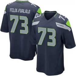 Luke Felix-Fualalo Seattle Seahawks Game Youth Team Color Jersey (Navy)