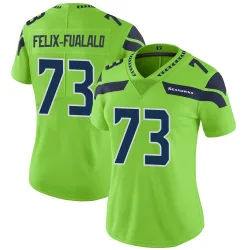 Luke Felix-Fualalo Seattle Seahawks Limited Women's Color Rush Neon Jersey (Green)
