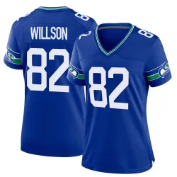 Luke Willson Seattle Seahawks Game Women's Throwback Jersey (Royal)