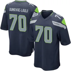 Malaesala Aumavae-Laulu Seattle Seahawks Game Men's Team Color Jersey (Navy)