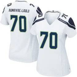 Malaesala Aumavae-Laulu Seattle Seahawks Game Women's Jersey (White)