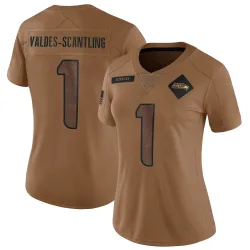 Marquez Valdes-Scantling Seattle Seahawks Limited Women's 2023 Salute To Service Jersey (Brown)