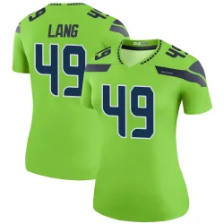 Marshall Lang Seattle Seahawks Legend Women's Color Rush Neon Jersey (Green)