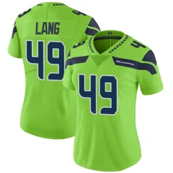 Marshall Lang Seattle Seahawks Limited Women's Color Rush Neon Jersey (Green)