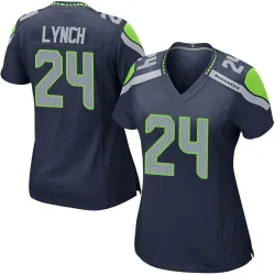Marshawn Lynch Seattle Seahawks Game Women's Team Color Jersey (Navy)