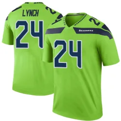 Marshawn Lynch Seattle Seahawks Legend Men's Color Rush Neon Jersey (Green)