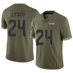 Marshawn Lynch Seattle Seahawks Limited Men's 2022 Salute To Service Jersey (Olive)