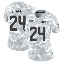 Marshawn Lynch Seattle Seahawks Limited Women's 2024 Salute to Service Jersey (Arctic Camo)