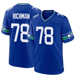 Mason Richman Seattle Seahawks Game Men's Throwback Jersey (Royal)