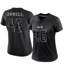 Michael Dowell Seattle Seahawks Limited Women's Reflective Jersey (Black)
