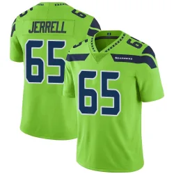 Michael Jerrell Seattle Seahawks Limited Men's Color Rush Neon Jersey (Green)