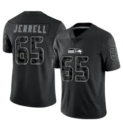 Michael Jerrell Seattle Seahawks Limited Men's Reflective Jersey (Black)