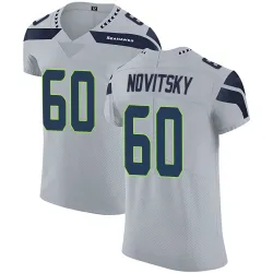Michael Novitsky Seattle Seahawks Elite Men's Alternate Vapor Untouchable Jersey (Gray)