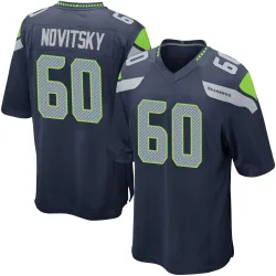 Michael Novitsky Seattle Seahawks Game Men's Team Color Jersey (Navy)