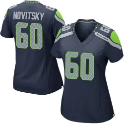 Michael Novitsky Seattle Seahawks Game Women's Team Color Jersey (Navy)