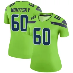 Michael Novitsky Seattle Seahawks Legend Women's Color Rush Neon Jersey (Green)