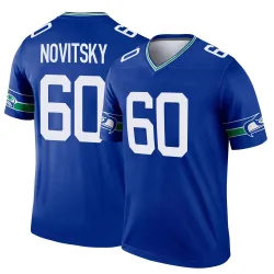 Michael Novitsky Seattle Seahawks Legend Youth Throwback Jersey (Royal)