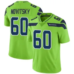 Michael Novitsky Seattle Seahawks Limited Men's Color Rush Neon Jersey (Green)