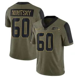 Michael Novitsky Seattle Seahawks Limited Youth 2021 Salute To Service Jersey (Olive)
