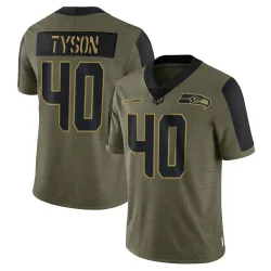 Michael Tyson Seattle Seahawks Limited Men's 2021 Salute To Service Jersey (Olive)