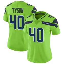Michael Tyson Seattle Seahawks Limited Women's Color Rush Neon Jersey (Green)
