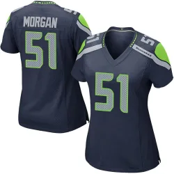 Mike Morgan Seattle Seahawks Game Women's Team Color Jersey (Navy)