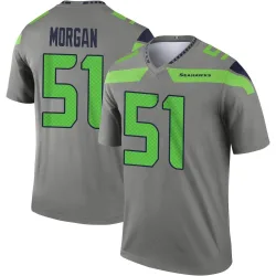 Mike Morgan Seattle Seahawks Legend Men's Steel Inverted Jersey ()