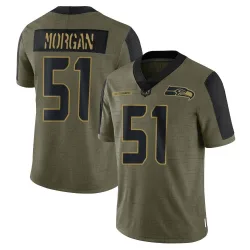 Mike Morgan Seattle Seahawks Limited Men's 2021 Salute To Service Jersey (Olive)
