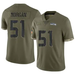 Mike Morgan Seattle Seahawks Limited Men's 2022 Salute To Service Jersey (Olive)