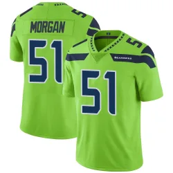 Mike Morgan Seattle Seahawks Limited Men's Color Rush Neon Jersey (Green)