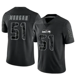Mike Morgan Seattle Seahawks Limited Men's Reflective Jersey (Black)