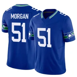 Mike Morgan Seattle Seahawks Limited Men's Throwback Vapor F.U.S.E. Jersey (Royal)